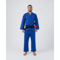 Kimono JJB Kingz Kore V2 Bleu + Ceinture Blanc -Magasin D’Équipement D’Arts Martiaux 13620 large default