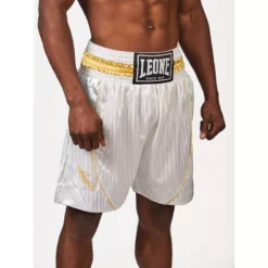 Pantalon De Boxe Leone AB240 Blanc
