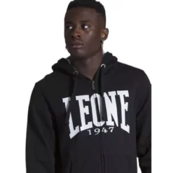 Sweat à Capuche Zippé Leone Big Logo Noir