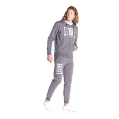 Sweat Zippé Leone Big Logo Gris Pour Homme -Magasin D’Équipement D’Arts Martiaux 13999 large default