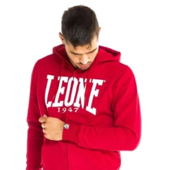 Sweat-shirt Leone Avec Fermeture éclair Bordeaux -Magasin D’Équipement D’Arts Martiaux 14040 large default