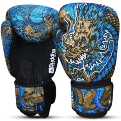 Gants De Boxe Buddha Fantasy Dragon (bleu)