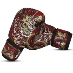Gants De Kick Boxing Buddha Fantasy Dragon (rouge) -Magasin D’Équipement D’Arts Martiaux 14100 large default