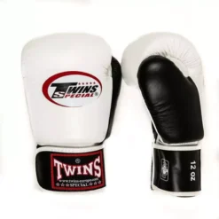 Gants Muay Thai Twins Special BGVL3 (blanc/noir)