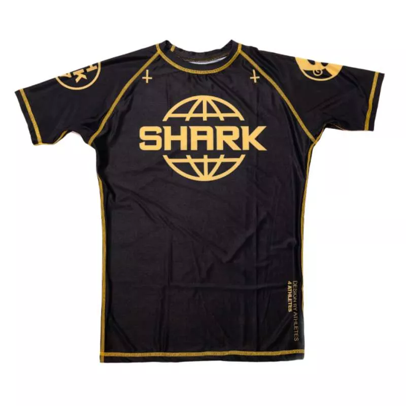 Rashguard MMA Shark Boxing SKB97 (noir/doré) 1 Rashguard MMA Shark Boxing SKB97 (noir/doré)