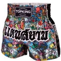 Magasin D’Équipement D’Arts Martiaux 2 Shorts Muay Thai Top King Boxing 225 Noir