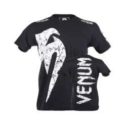 T-shirt Venum Giant Noir Logo Blanc