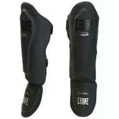 Protège-tibias Kick Boxing Leone Black Edition
