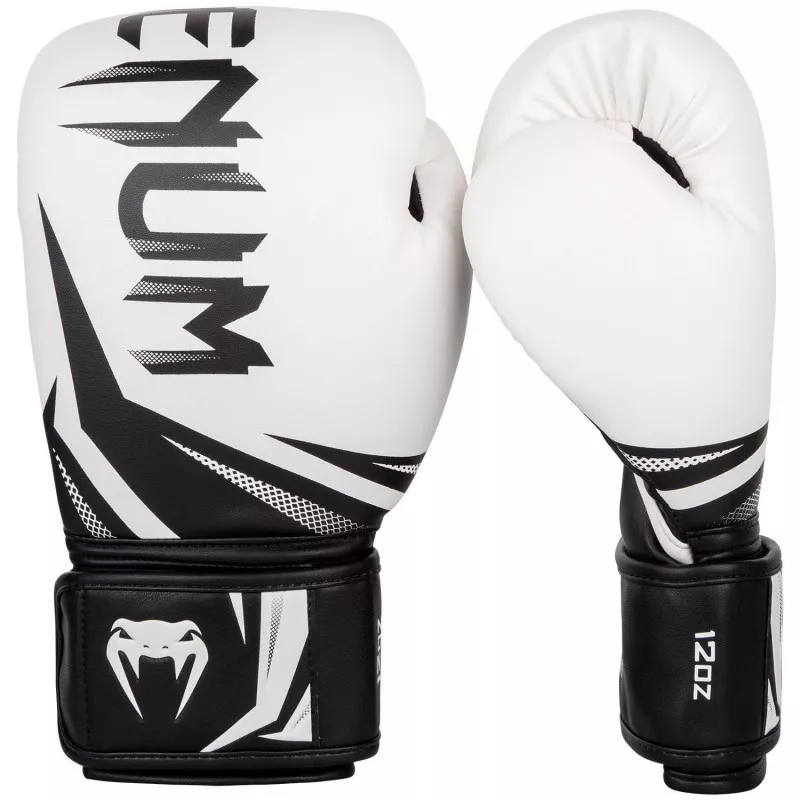 Gants Muay Thai Venum Challenger 3.0 Blanc/noir 1 Gants Muay Thai Venum Challenger 3.0 Blanc/noir