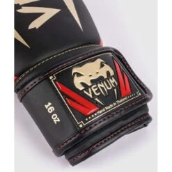 Gants De Boxe Venum Elite Noir Doré Rouge -Magasin D’Équipement D’Arts Martiaux gants de boxe venum elite noir dore rouge 4