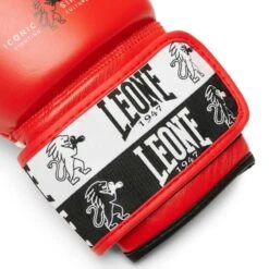 Gants De Muay Thai Leone Iconic Rouge -Magasin D’Équipement D’Arts Martiaux gants de muay thai leone iconic rouge 4