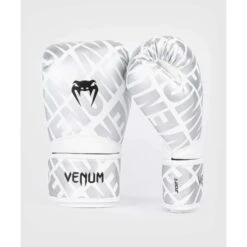 Gants De Muay Thai Venum Contender 1.5 Argent Blanc -Magasin D’Équipement D’Arts Martiaux gants de muay thai venum contender 15 argent blanc 2
