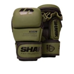 Gants MMA Shark Pro Combat Vert -Magasin D’Équipement D’Arts Martiaux gants mma shark pro combat vert 3