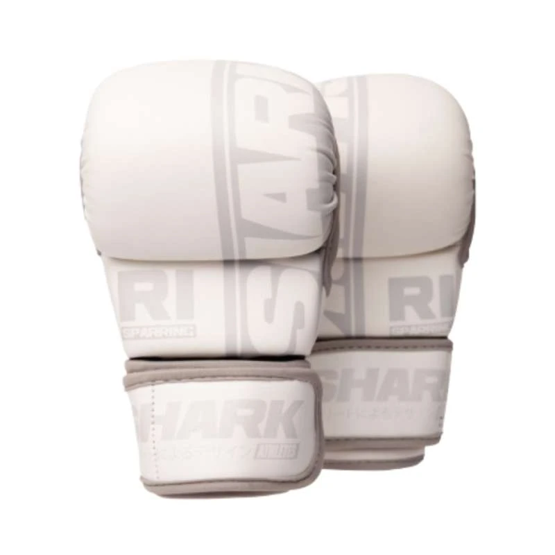 Gants MMA Shark R1 Blanc Gris 2 Gants MMA Shark R1 Blanc Gris – Image 2