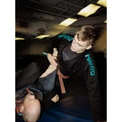 Kimono BJJ Manto X5 Turquoise Noir -Magasin D’Équipement D’Arts Martiaux kimono bjj manto x5 turquoise noir 2