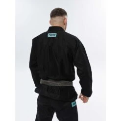 Kimono BJJ Manto X5 Turquoise Noir -Magasin D’Équipement D’Arts Martiaux kimono bjj manto x5 turquoise noir 7