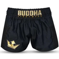 Pantalon Buddha Premium Muay Thai Noir -Magasin D’Équipement D’Arts Martiaux pantalon buddha premium muay thai noir 4