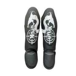 Protège-tibias Muay Thai Utuk Hunter Noir Blanc